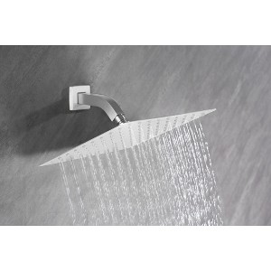 Kumasinova 8" Square Rain Shower Head,Utra Thin 304 Stainless Steel Wall-Mounted Showerhead with Self-Clean Nozzles,2.5GPM - 1 of 4