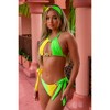 Sweet Like Candy 'Lemon Lime' Triple Crystal Contrast Halter Top Lemon Lime Small - 4 of 4