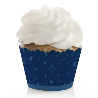 Navy Blue Foil Baking Cups - 50ish Cupcake Liners