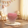 Vynxaria 13.4" Oversized Strawberry Fruit Stool, Resin Multi-Purpose Stool/Side Table/Plant Stand£¬Pink - 2 of 4