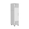 SEVOBAL Armoires 63 Tall Wardrobe One Door Cabinet with Mirror Three Shelves Casters Hanging Rod for Bedroom Storage, White, 16"*19"*63" - 2 of 4