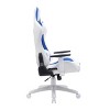 Brassex 57.09" Ember Gaming Chair White/Blue - 3 of 4
