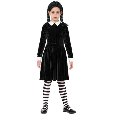 SYNCFUN Girls' Halloween Dress Costume Velvet Dress for Halloween Cosplay Party