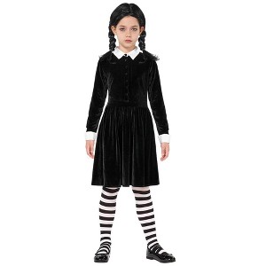 SYNCFUN Girls' Halloween Dress Costume Velvet Dress for Halloween Cosplay Party - 1 of 4