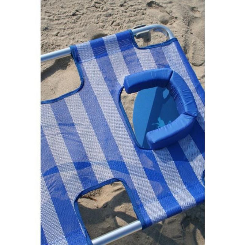 Ostrich 3-N-1 Lightweight Comfortable Aluminum Multi-Position Relaxing Reclining Beach Chair, Striped (2 Pack), 6 of 8
