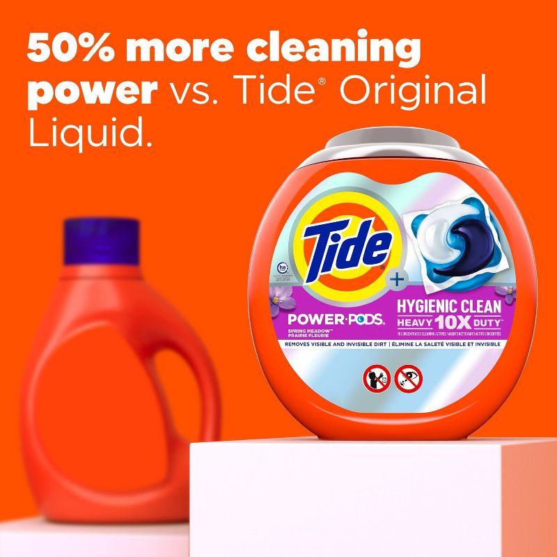Tide Spring Meadow Hygienic Clean Heavy Duty Power Pods Laundry Detergent Soap Pacs, 4 of 13