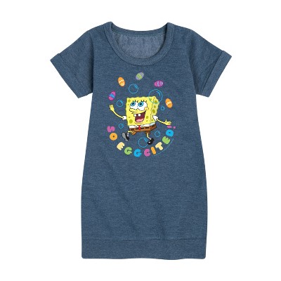 - SpongeBob SquarePants - So Eggcited Graphic Short Sleeve Fleece Dress