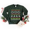S.W.Smiley Ugly Christmas Sweater Pixels - Women's Graphic Sweatshirt - 2 of 4
