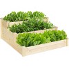 Tangkula 3 Tier Wooden Raised Garden Bed Planting Box Growing Flower Vegetables Outdoor - 2 of 4