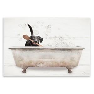 Stupell Industries Labrador Dog Bubble Bath Wall Plaque Art, 15" x 10" - 1 of 4