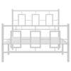 vidaXL White Metal Bed Frame with Headboard/Footboard - 39.4"x78.7" Single Bed for Bedroom Decor, Durable Steel Construction, Under Bed Storage - 4 of 4