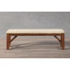 Roundhill Furniture Karven Solid Wood Dining Bench - 2 of 4