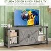 Jojoka 60 Inch TV Stand for TVs up to 65 Inches Eco-Friendly Particle Board with Metal Frame X-Shaped Sides and Adjustable Shelves - 4 of 4