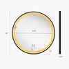 LNC Bathroom Mirrors 31.5-in W x 36-in H Oval  Black and Gold Framed Luxury LED Wall Mirror - 3 of 4