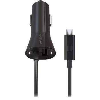 Verizon Micro USB Car Charger with LED Light for Android Devices (Black)