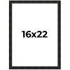 PosterPalooza | 16x22 Thin Barnwood Picture Frame, UV Acrylic, 2 Finishes - Grey and Black - 2 of 4