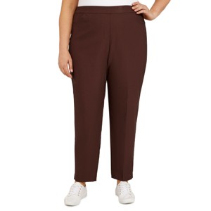 Alfred Dunner Plus Women's Classic Allure Slim Fit Pant With Elastic Comfort Waistband - 1 of 4