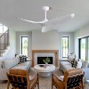 Wanze of Ocean 52 in. Indoor/Outdoor Modern White Ceiling Fan without Light and 6 Speed Remote Control - 3 of 4