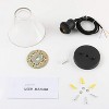 Runesay 1-Light Vintage Edison Hanging Pendant Light, Mini Semi Flush Mount Light Fixture Funnel Flared Clear Glass Shade (Black) - 3 of 4