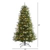 7ft. Snowed Grand Artificial Christmas Tree with 500 Clear Lights & 1050 Branches – Winter Wonderland Holiday X-Mas Tree - 2 of 4