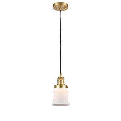 Canton - 1 Light Cord Hung Mini Pendant In Industrial Style-10 Inches Tall and 5.25 Inches Wide