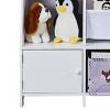 TopComfy Decorative Bookshelf Kids Collection Kids Bookcase Child Sized Open Shelves with Toy Storage Bins for Playrooms, White, 38.2"*13.8"*5.9" - 3 of 4