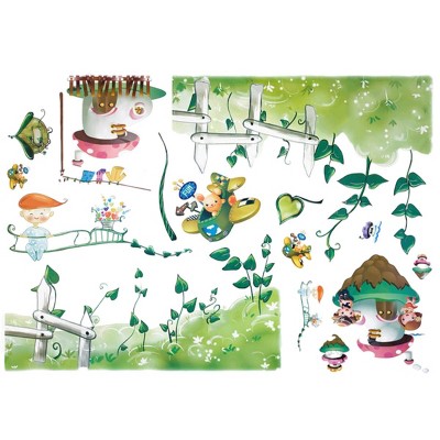 Slickblue Dreamland Large Wall Decals Waterproof Vinyl Stickers for Living Room Bedroom and More 19.5x27 inch
