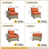 XIZZI All-Weather Rattan Furniture, Sectional Sets w/ Optional Solar Light-Up Coffee Table & Ottoman, Choose 6-9pc Configs in 8 Fade Resistant Colors - 3 of 4