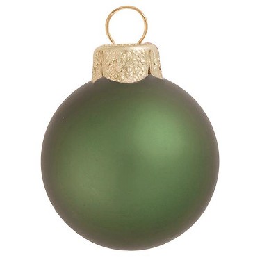 Northlight 28ct Matte Glass Ball Christmas Ornament Set 2" - Shale Green