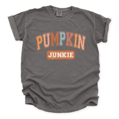 Simply Sage Market Varsity Pumpkin Junkie Garment Dyed Tee