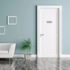 AuldHome Design Ladies and Gents Restroom Cast Iron Door Signs: 2pc Set Bathroom Signs for Men / Women - 4 of 4