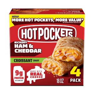 Hot Pockets Croissant Crust Ham & Cheddar - 18oz/4ct - 1 of 4