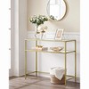 VASAGLE Console Sofa Table, Modern Entryway Table, Tempered Glass Table, Metal Frame - 3 of 4