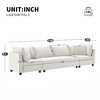 116" Modern Modular 4-Seat Chenille Sectional Sofa with 4 Pillows, Wide Seat, Durable Wood Frame, Free Combination Couch Set - 2 of 4