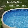 VEVOR 12 x 24 ft Oval Pool Liner, Unibead Above Ground Pool Liners, 52in Wall Height, Durable Standard Gauge Vinyl, Blue - 3 of 4