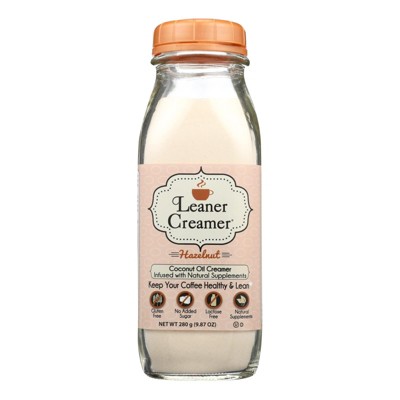 Leaner Creamer Hazelnut Coconut Oil Creamer - Case of 6/9.87 oz