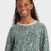 Girls' Modal French Terry Crewneck Sweatshirt - All In Motion™ - 3 of 3