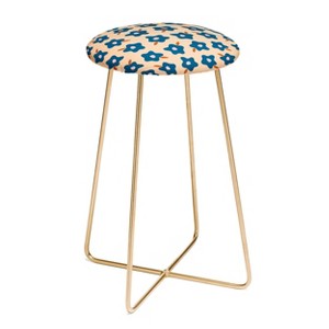 Maritza Lisa Wonky Spring Flowers Counter Height Barstool - Deny Designs - 1 of 2