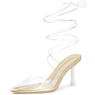 Closed toe hotsell clear heels