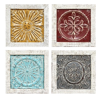 (Set of 4) 12" x 12" Accent Tile Wall Art - Stratton Home Décor