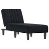 vidaXL Chaise Longue Black Velvet - image 2 of 4