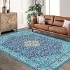 Vintage Area Rug - Rug for Living Room, Washable Rug, Non Slip Stain-Resistant Carpet, Low Pile Soft Vintage Design, Perfect for Bedroom & Dining Room - 2 of 4