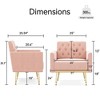 BABYYER Accent Chair for Living Room, Velvet Upholstered Arm Chair, Mid Century Modern Reading Chair with Gold Metal Legs for Living Room - 4 of 4