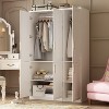 Famapy White Freestanding Modular Wardrobe Combo Armoires Closet - 4 of 4