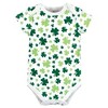 Hudson Baby Infant Boy Cotton Bodysuits, Lucky Charm - 4 of 4