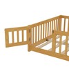 Kumasinova Twin/Full/Queen Toddler Floor Bed,Floor Bed Frame with Safety Guardrails and Door,Montessori Floor Bed Frame for Kids,Wood Slats Support - 4 of 4