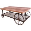 Francie Oak & Antique Gray Finish Coffee Table - 4 of 4