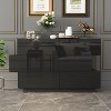 Famapy Glossy Chest of Drawers Polished 6 Drawer Dresser Modern & Contemporary Style Black - 4 of 4