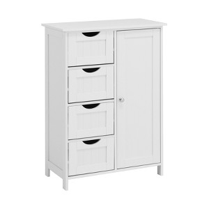 GDFStudio Lior Modern 22" Bathroom Storage Cabinet with Adjustable Shelve and 4 Drawers - 1 of 4