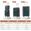 BEAFUP Luggage Set of 4(14/20/24/28), Expandable Lightweight with 4 Double 360 Degrees Mute Spinner Wheels PP Materials Durable TSA Lock - 3 of 4